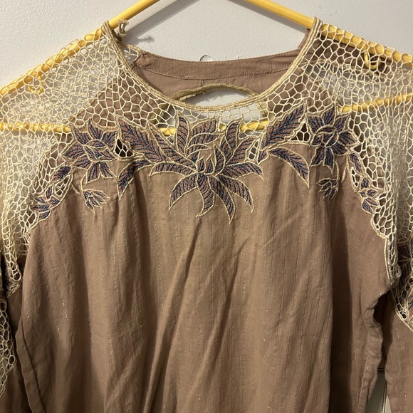 Chasing unicorns Tainted Love cutwork mini dress tunic size small - Picture 2 of 6